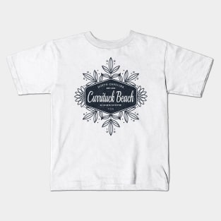 Currituck Beach, NC Summertime Floral Badge Kids T-Shirt